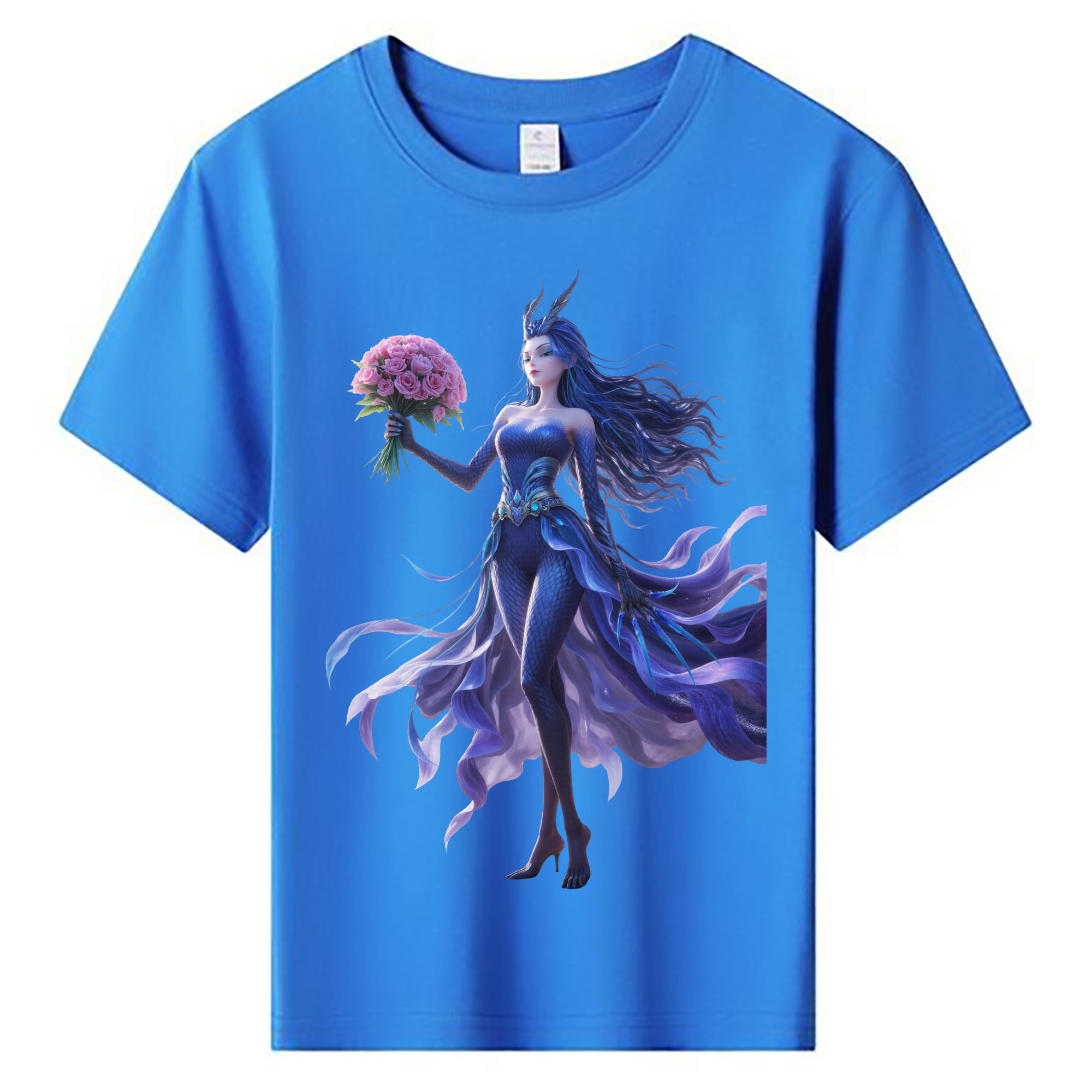 （画像用） Ne Zha 2 ナタ 魔童の大暴れ 綿100％キッズTシャツ（フロントプリント）